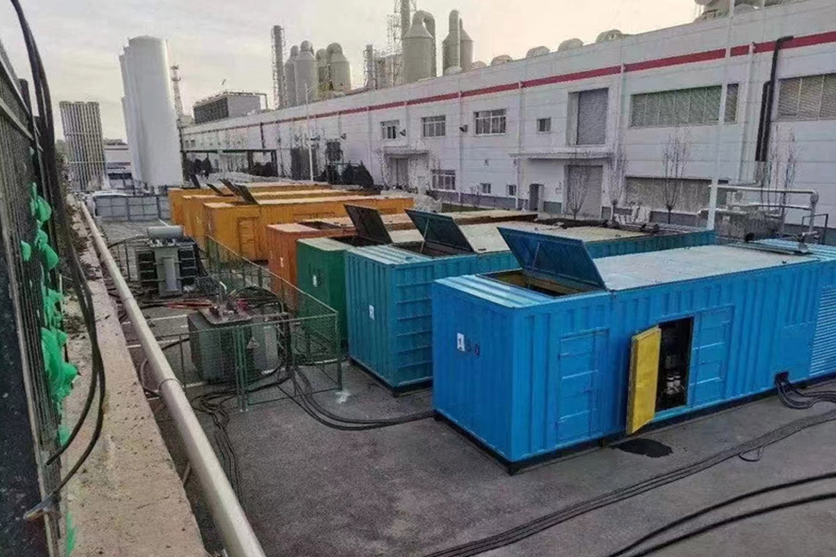 镇宁发电机租赁施工现场